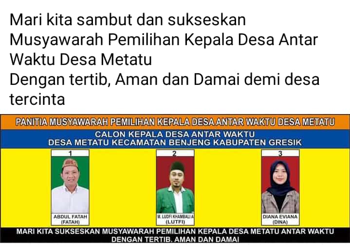 Pilkades PAW di Gresik, Desa Metatu Dipimpin Perempuan Single Berlatar Belakang Pengusaha Mebel