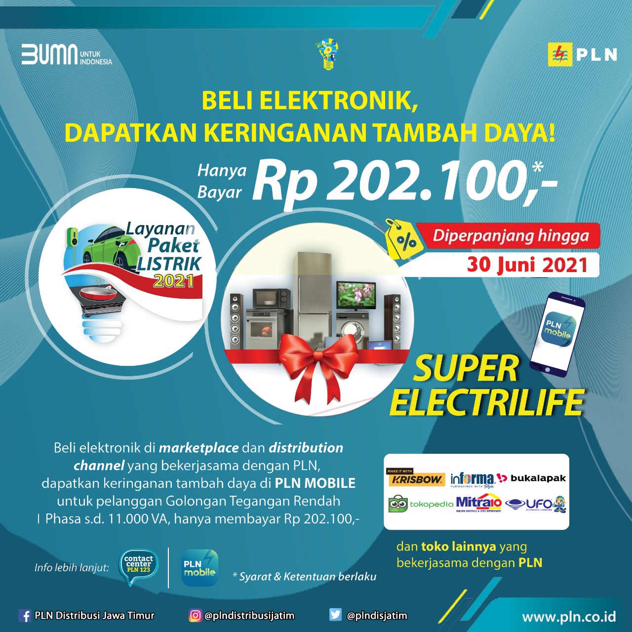 PLN Perpanjang Program Tambah Daya Listrik Hingga Akhir Juni