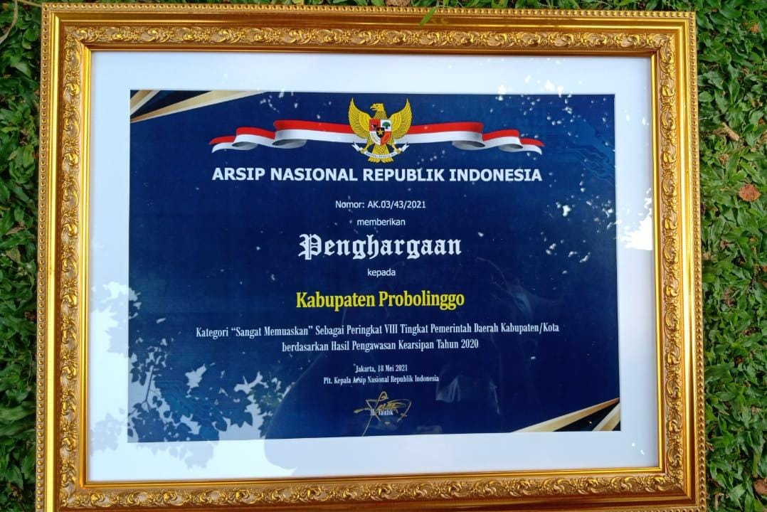 Pemkab Probolinggo Raih Penghargaan Kearsipan