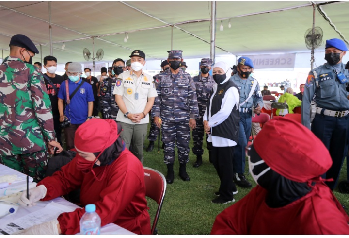 Hari Pertama Vaksinasi di Gelora Pancasila, Antusiasme Warga Cukup Tinggi