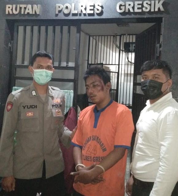 Maling Motor di Balongpanggang Nyonyor Dihajar Warga di Cerme