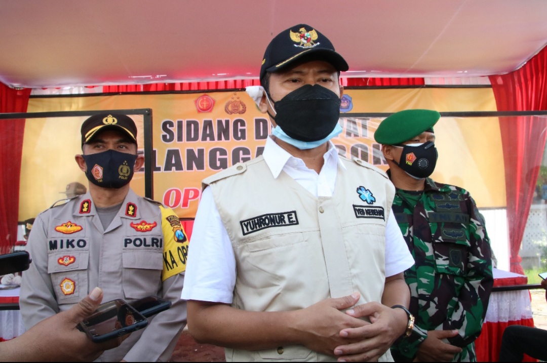 Pelanggar Protokol Kesehatan di Lamongan Jalani Sidang Ditempat