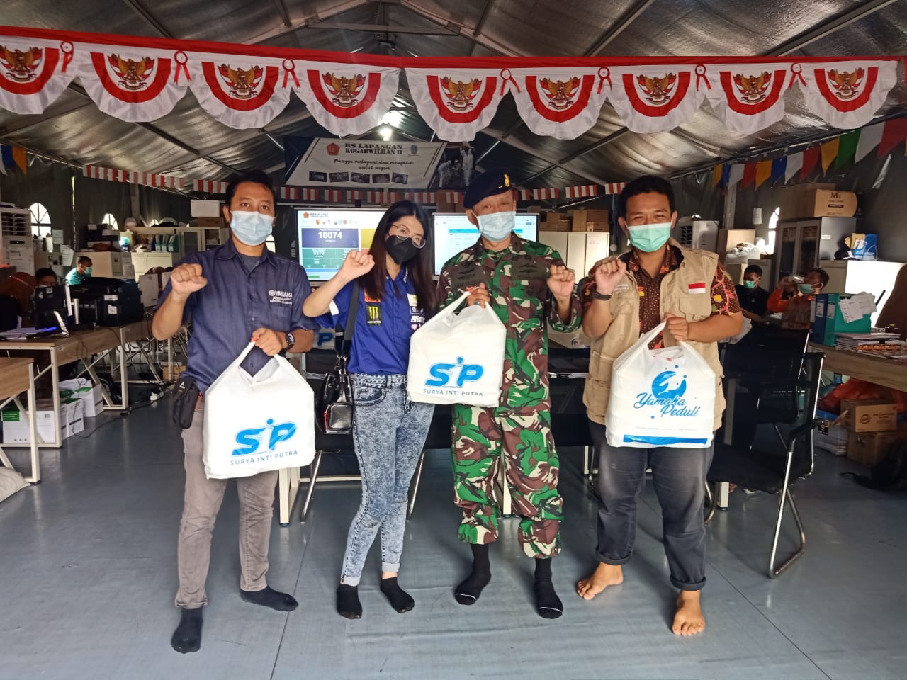 Kirim Nasi ke RS Lapangan, YAMAHA Jatim Apresiasi Tenaga Kesehatan