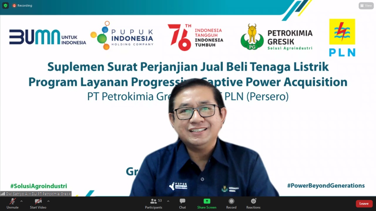 Gunakan Listrik PLN 11,4 MW, Petrokimia Gresik Mampu Lakukan Efisiensi hinggga 12 Persen