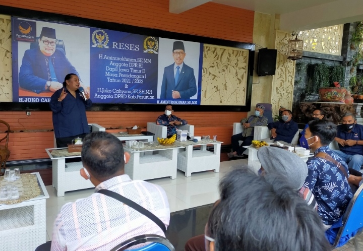 DPR RI Nasdem Reses di Pasuruan, Ingatkan Soal PTSL