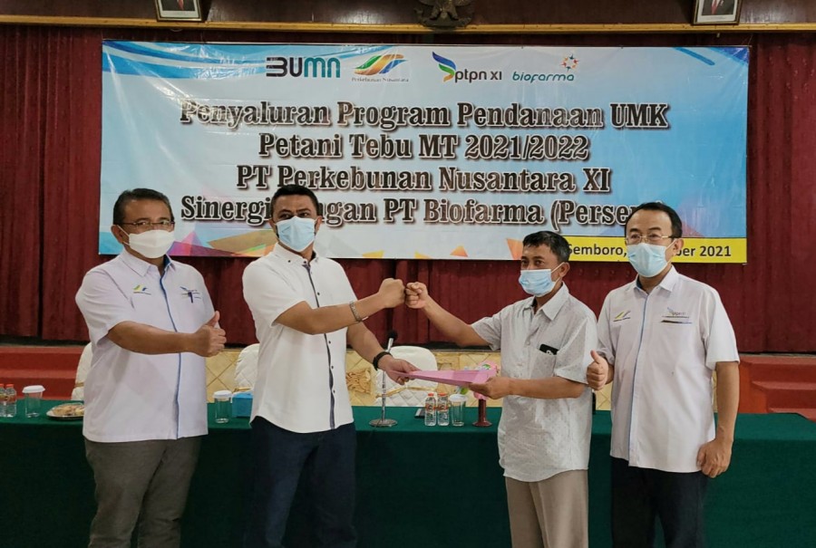 PTPN XI dan Biofarma Sinergi Kucurkan Modal ke Petani Tebu Rp 9 Miliar