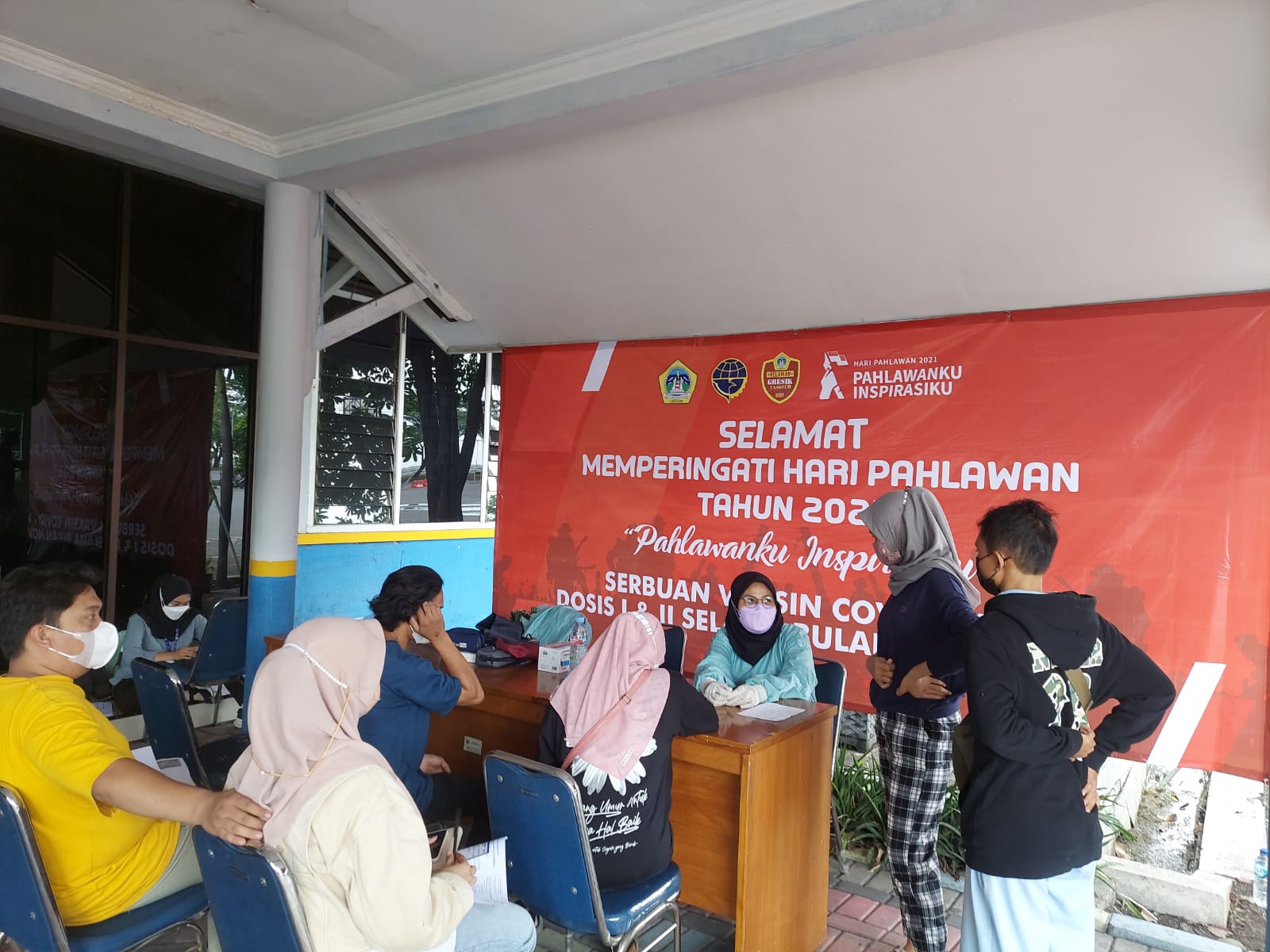 Peringati Hari Pahlawan, Dishub Gresik Gelar Vaksinasi Massal