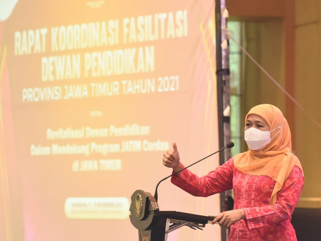 Khofifah Minta Dewan Pendidikan Bantu Penguatan Literasi di Jatim