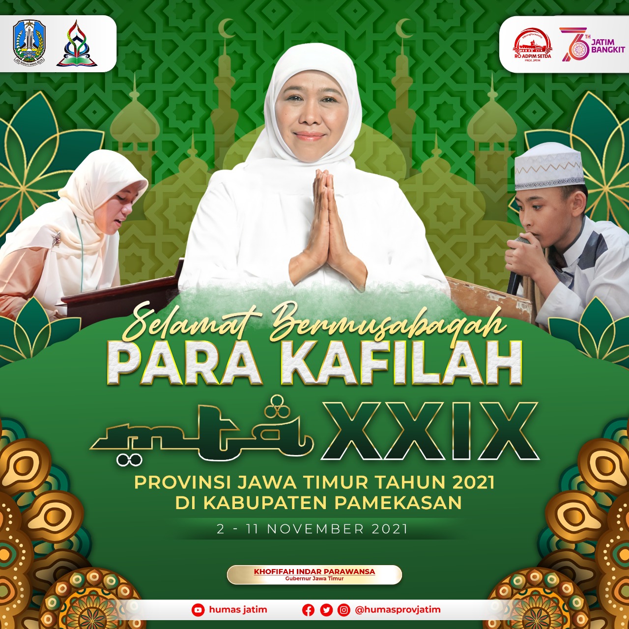 Resmi Dimulai, Gubernur Khofifah Harap Jadikan Spirit MTQ Untuk Jatim Bangkit