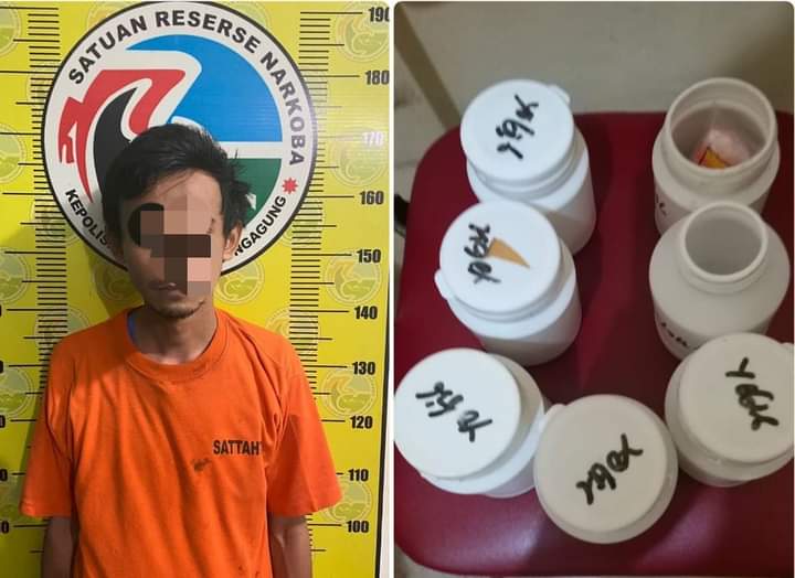 Pengedar Pil Double L Disergap Polisi Dijalan Sepi