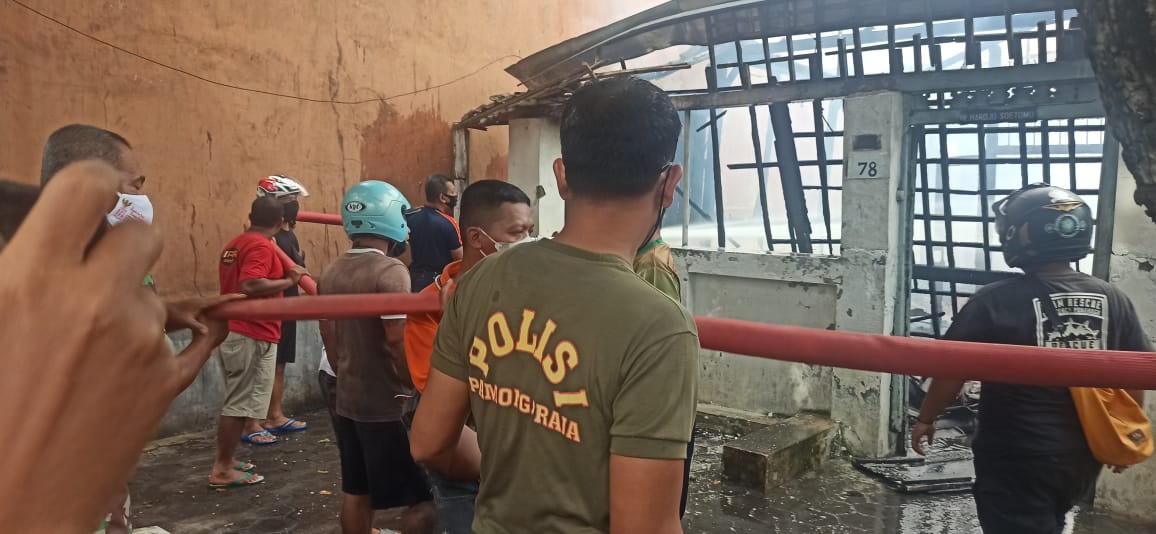 Hasil Olah TKP, Kebakaran di Jalan Sultan Agung Ponorogo Karena Putung Rokok