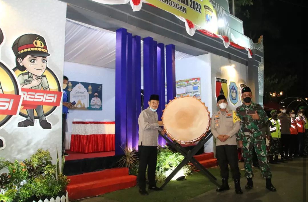 Pastikan Kesiapan Idul Fitri, Bupati Lamongan Sidak Pos Pantau Pengamanan