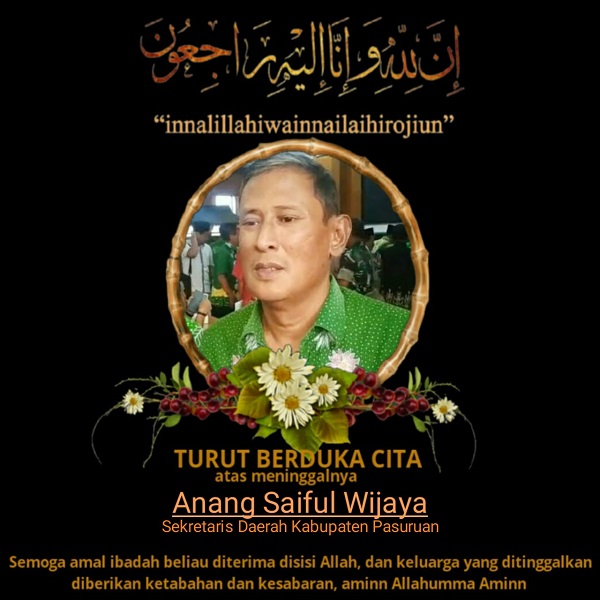 Sekretaris Daerah Kabupaten Pasuruan Anang Wijaya Tutup Usia