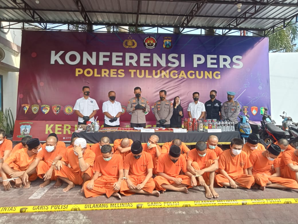 Dua Bulan, 35 Tersangka Perkara Narkoba Dibekuk Polres Tulungagung