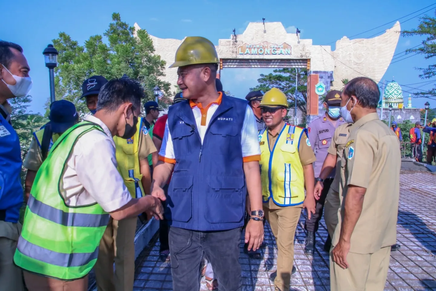 Sidak Infrastruktur Jalan di Perbatasan Lamongan, Tiga Kepala Dinas Dapat Teguran Hangat