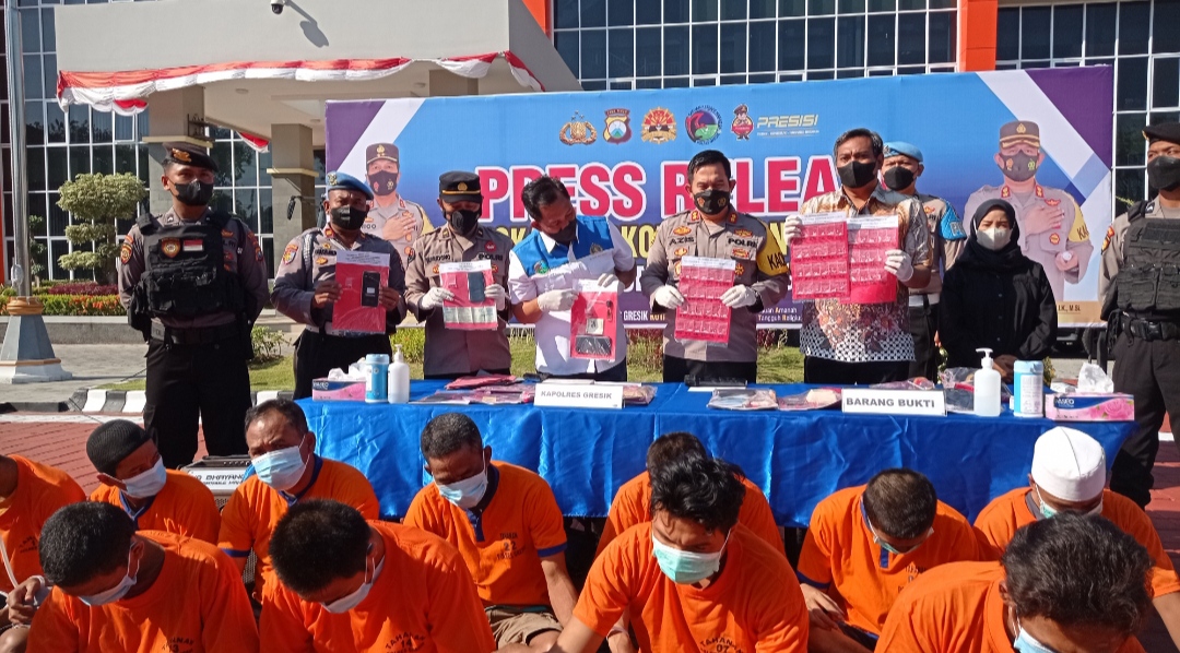 Gila, Puluhan Gram Sabu Disita Polres Gresik di Bulan Ini