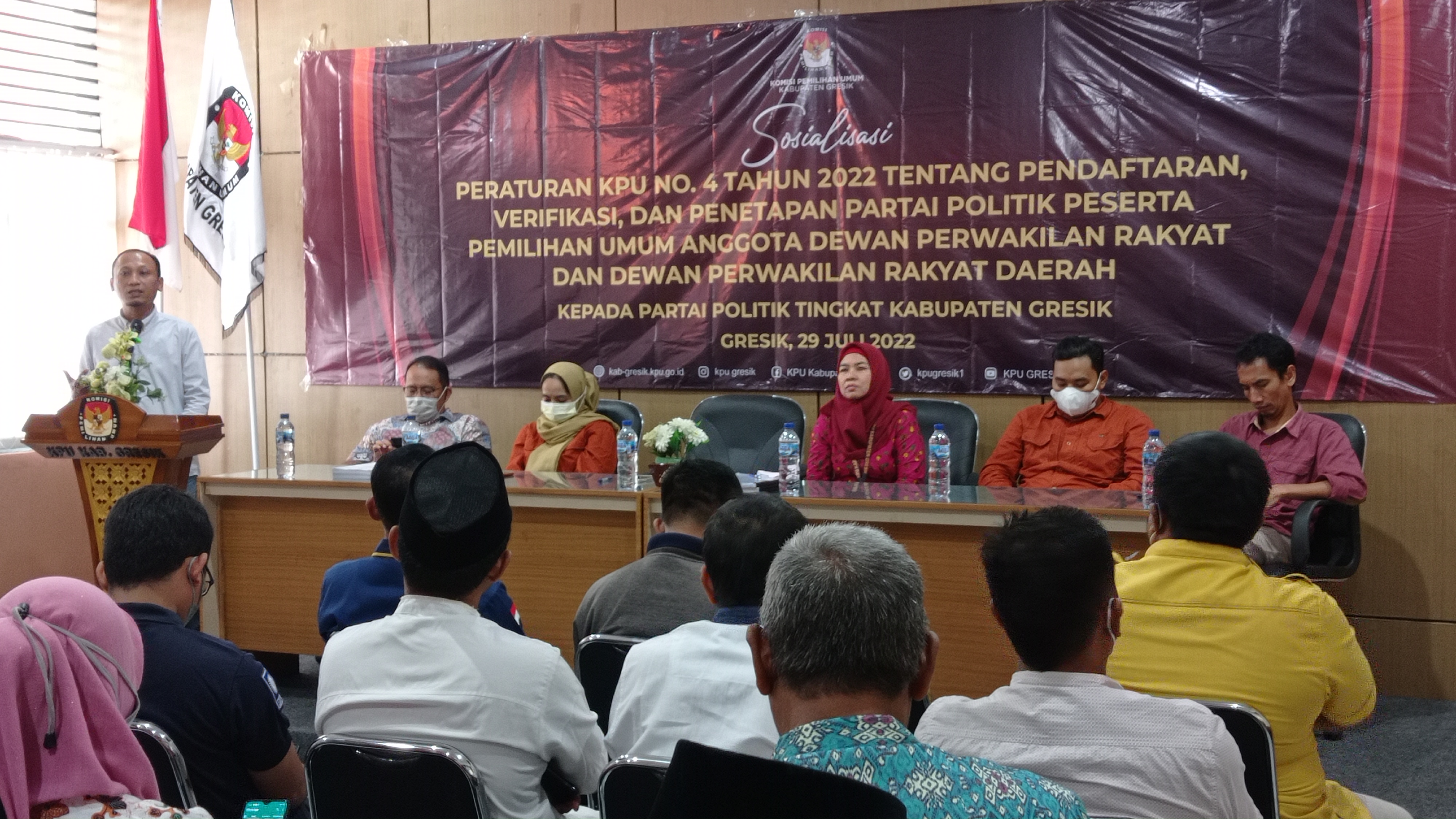 Tahapan Pendaftaran Partai Politik Calon Peserta Pemilu 2024 di Gresik Sudah Mulai