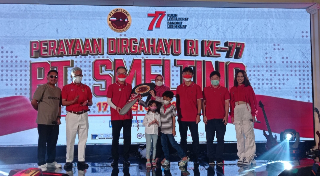 Berlangsung Meriah, Resepsi HUT RI ke-77 yang Digelar Smelting Libatkan UMKM Binaan