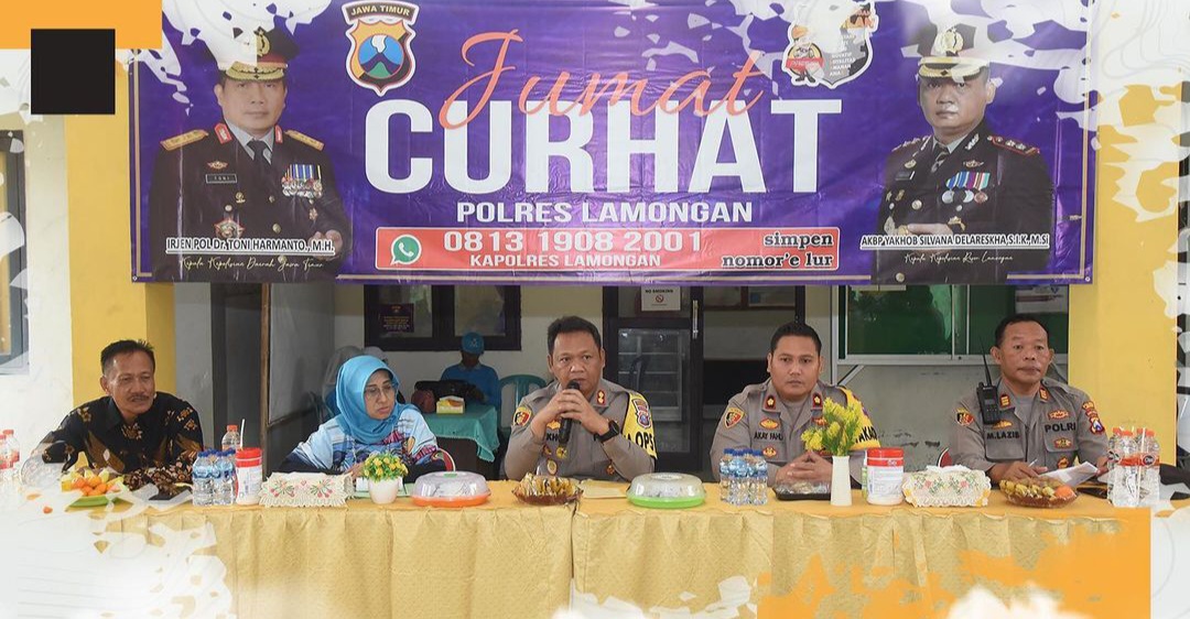Gelar Jumat Curhat, Kapolres Lamongan Sambang Desa Dengarkan Keluh Kesah Warga