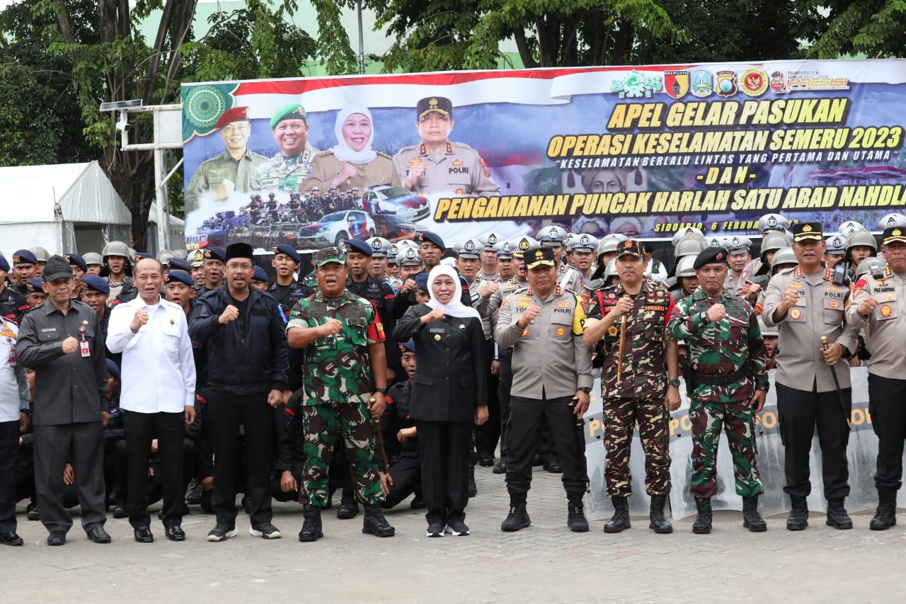 Apel Pengamanan Puncak Harlah 1 Abad NU Dijaga 4.500 Personil Gabungan