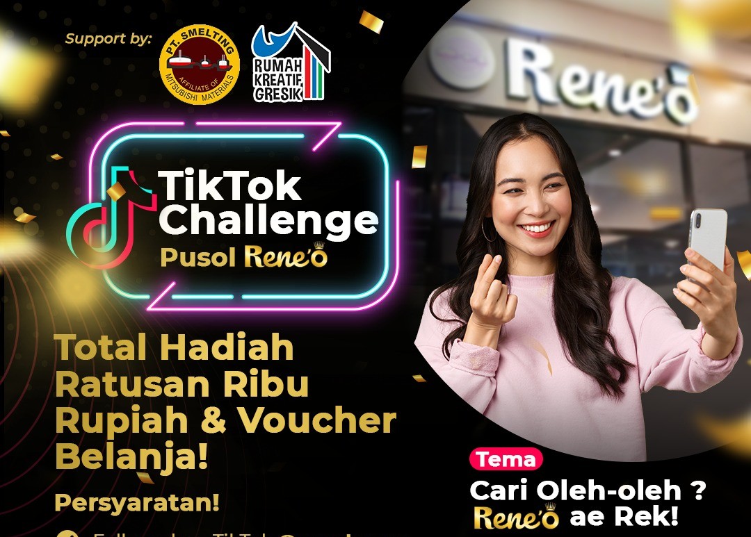 Yuk Ikuti Challenge Video TikTok Pusat Oleh-oleh Rene'o, Hadiahnya Lumayan Loh