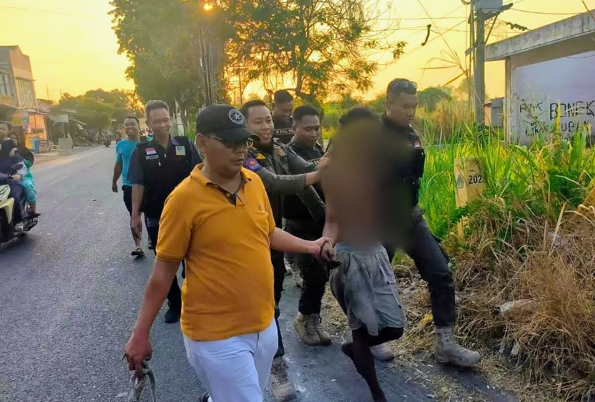 ODGJ di Boboh Menganti Bawa Senjata Tajam, Diamankan Dinsos Gresik