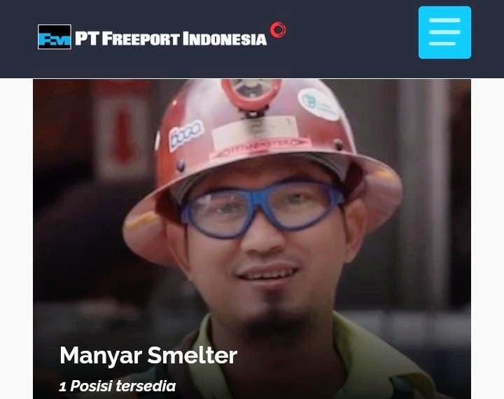 Lowongan Kerja Supervisor Perawatan Mesin di Smelter Freeport Gresik, Terbuka Hingga 26 November 2023