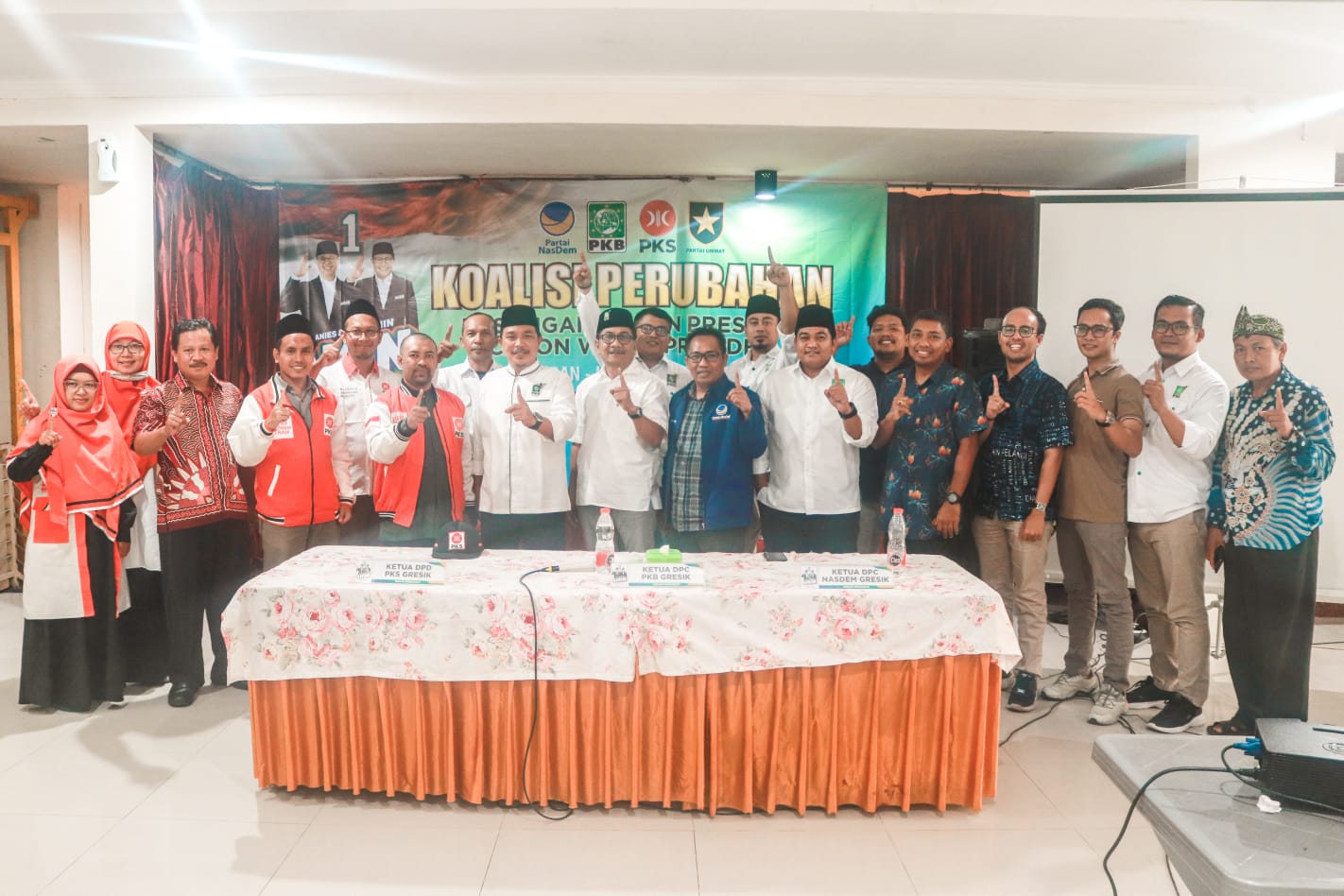 Konsolidasi Parpol Koalisi Pengusung Capres AMIN di Gresik, Koalisi Perubahan Target Menang di Atas 60 Persen