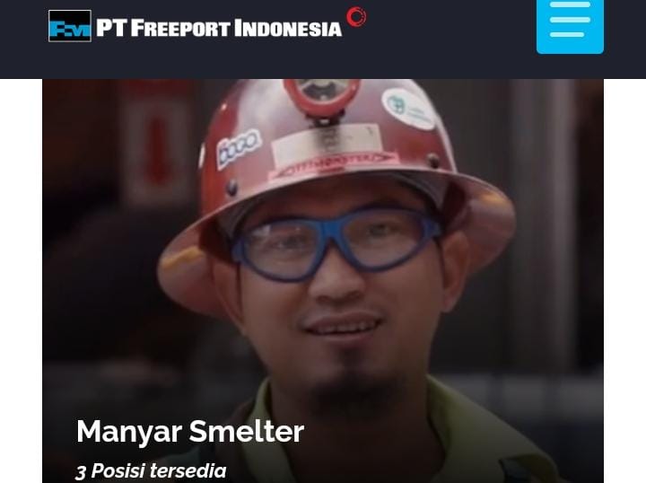 Lowongan di Smelter Freeport Gresik Bagian Pengelolaan Program Pengembangan Sosial, Terbuka Hingga 26 Januari 2024