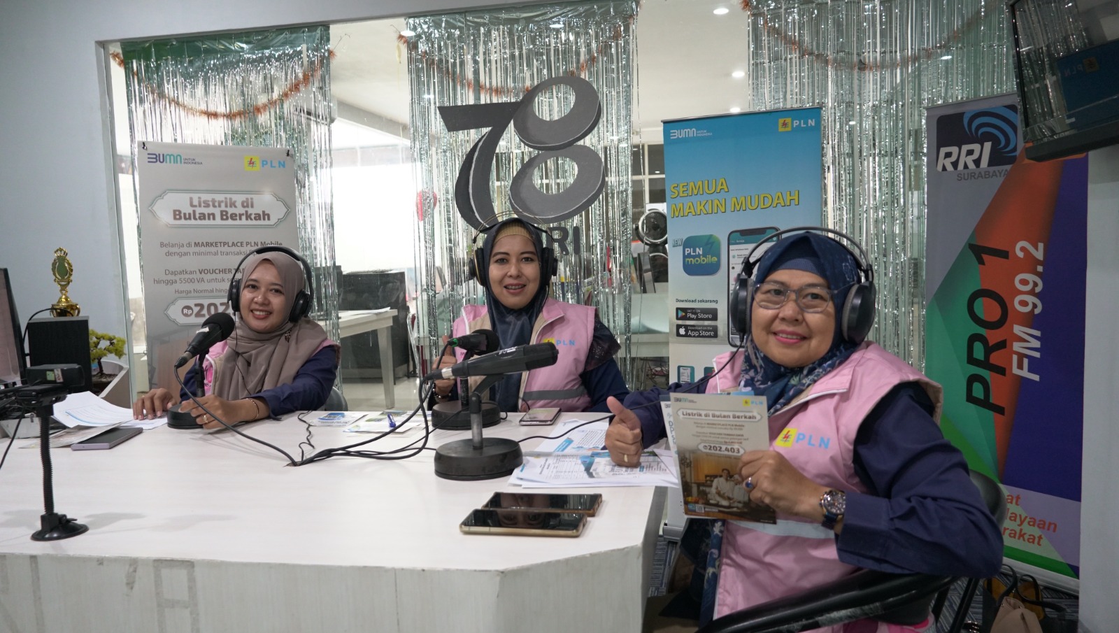 Promo Berkah Ramadhan PLN Mobile Featuring, Srikandi PLN UP3 Surabaya Utara Talk Show Beesama Radio RRI Pro 1 Surabaya