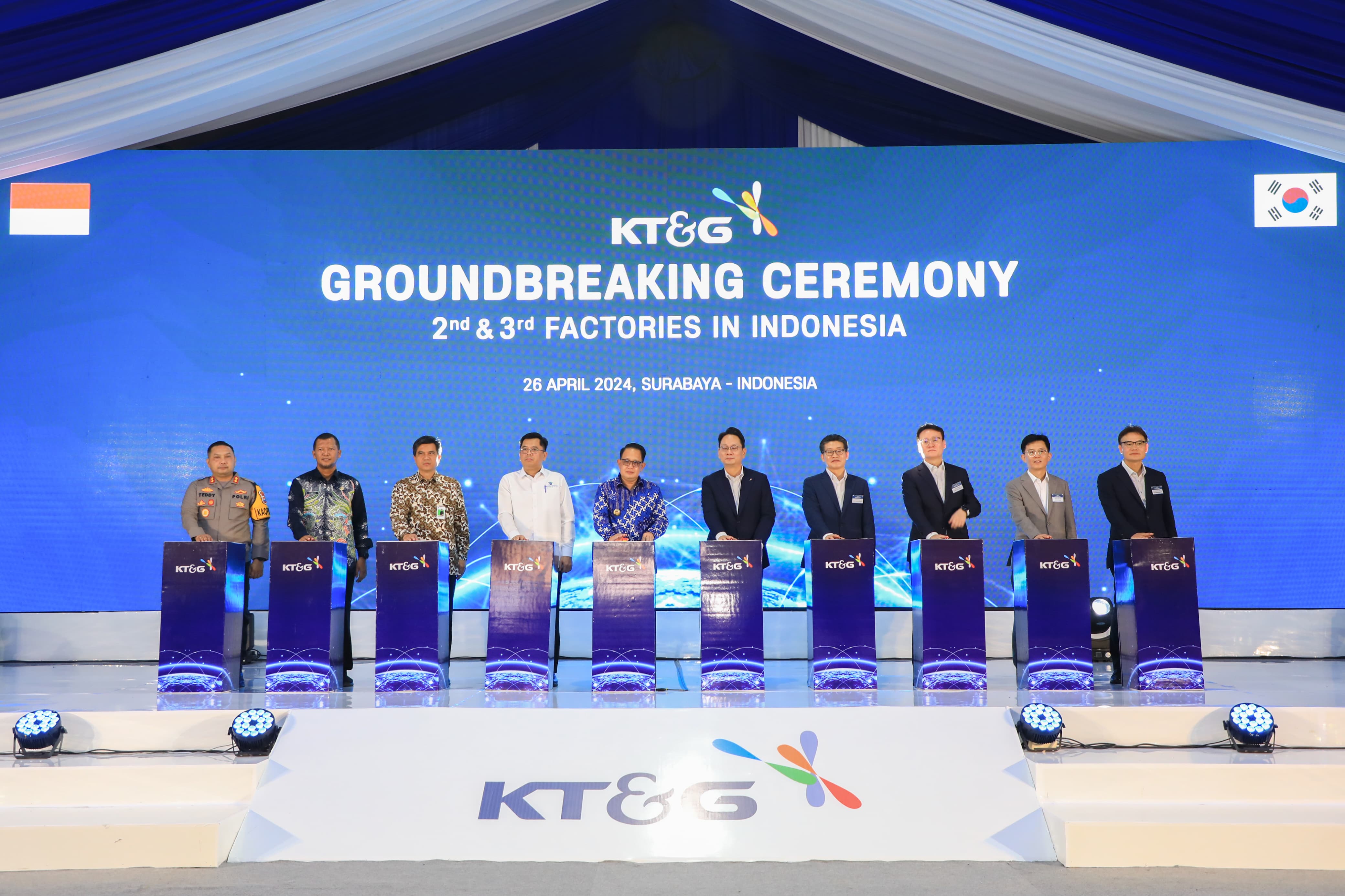 Ground Breaking Pabrik KT&G di Pasuruan, Pj. Gubernur Adhy: Total Investasi Mencapai Rp 6,9 Trilliun dan Serap Ribuan Tenaga Kerja