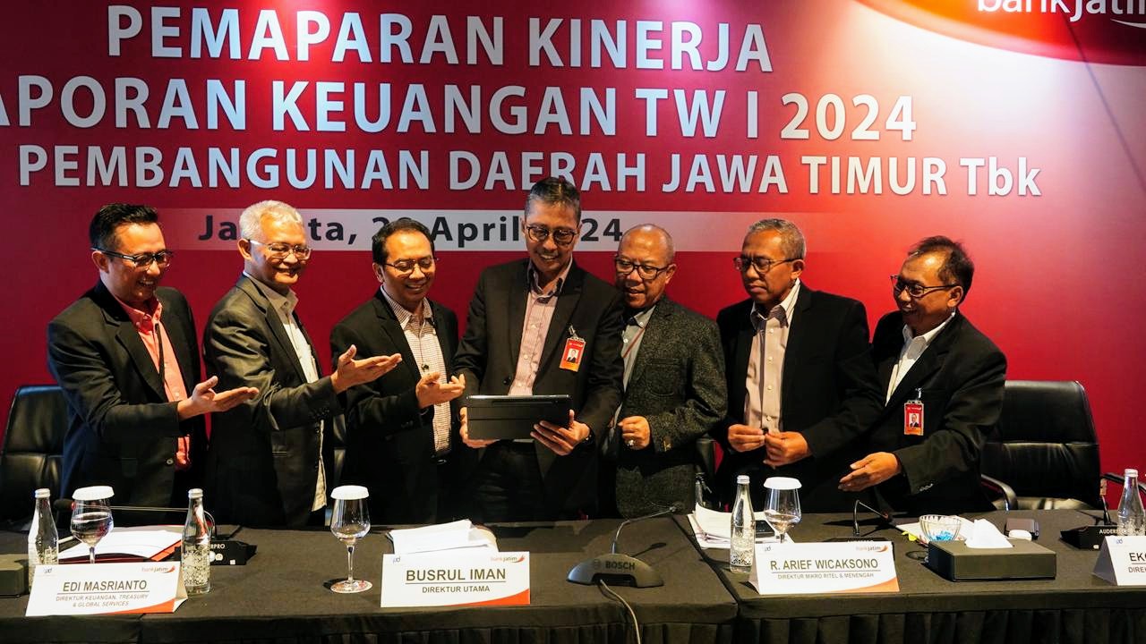 Bank Jatim Cetak Laba Rp310 Miliar di Triwulan I 2024