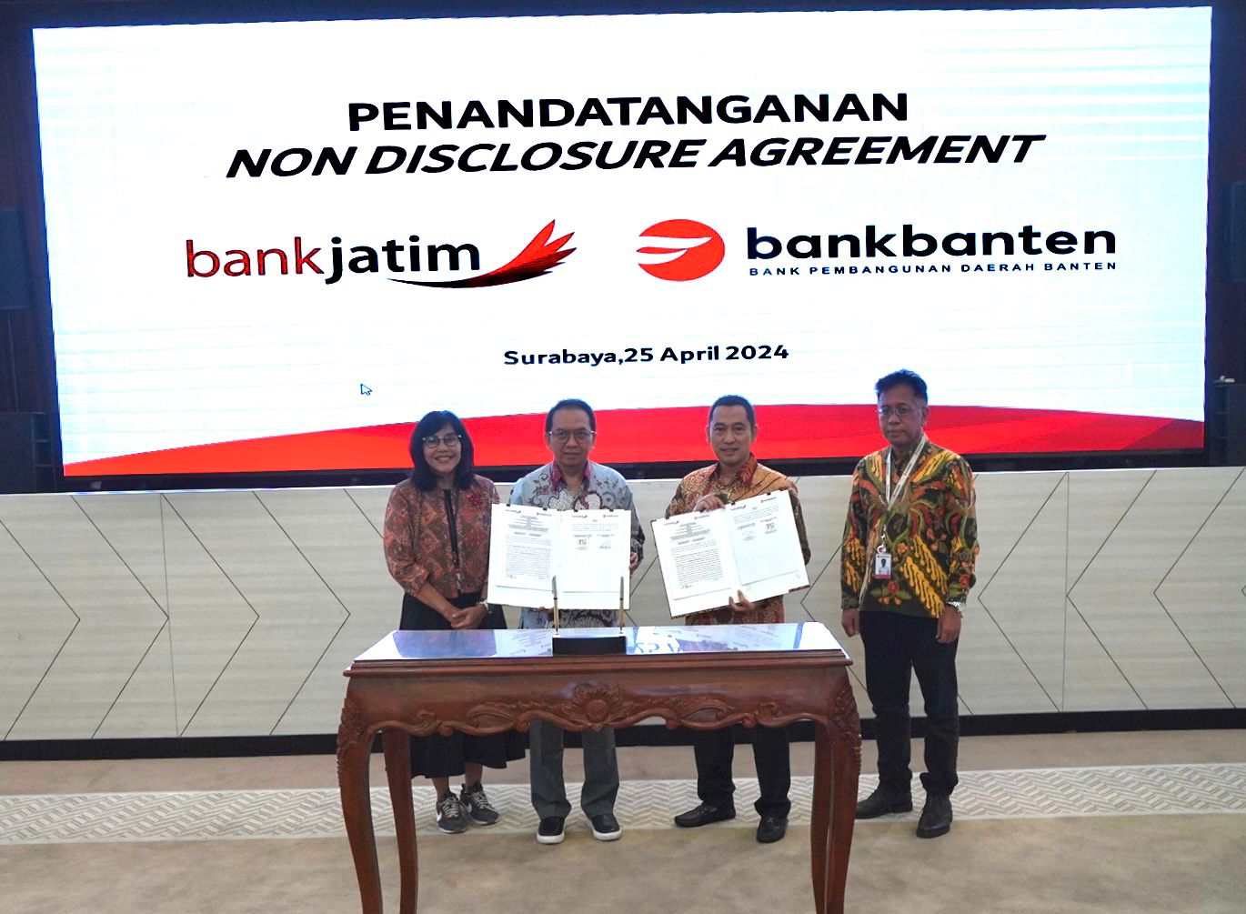 Rencana Pembentukan KUB Bank Jatim dan Bank Banten Sampai Pada Tahap Penandatanganan NDA