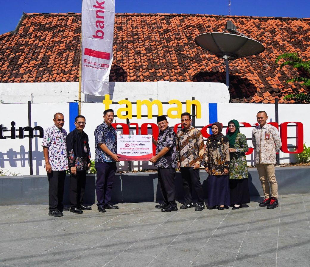 Bank Jatim Bantu Pembangunan Taman Praseno Untuk Mempercantik Kabupaten Sampang