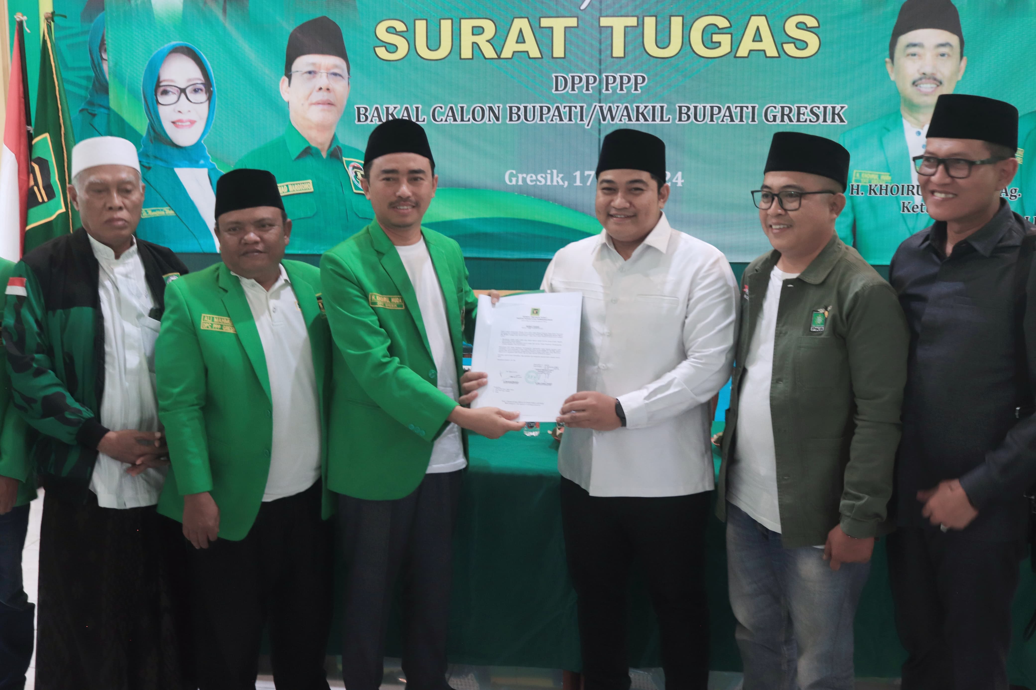 PPP Serahkan Surat Tugas Calon Bupati Gresik ke Syahrul Munir, Usulkan Nama Ini Sebagai Calon Wakil