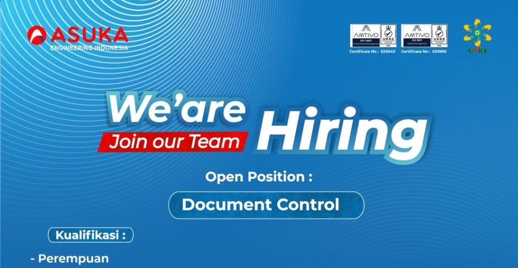 Ada Lowongan Kerja di PT Asuka Engineering Gresik, Salah Satu Perusahaan Kontraktor Besar