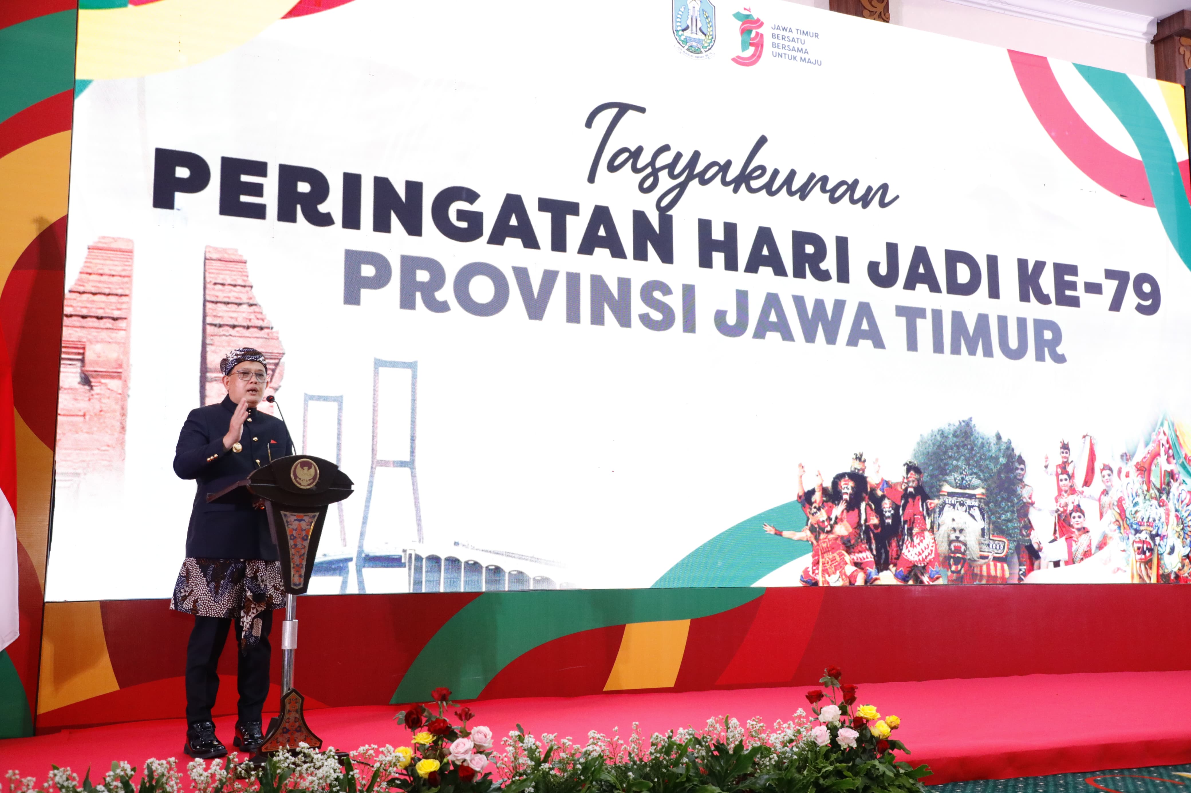 Dihadiri Forkopimda dan Tamu Kehormatan, Pemprov Jatim Tasyakuran Seluruh Capaian Pembangunan di Usianya ke-79