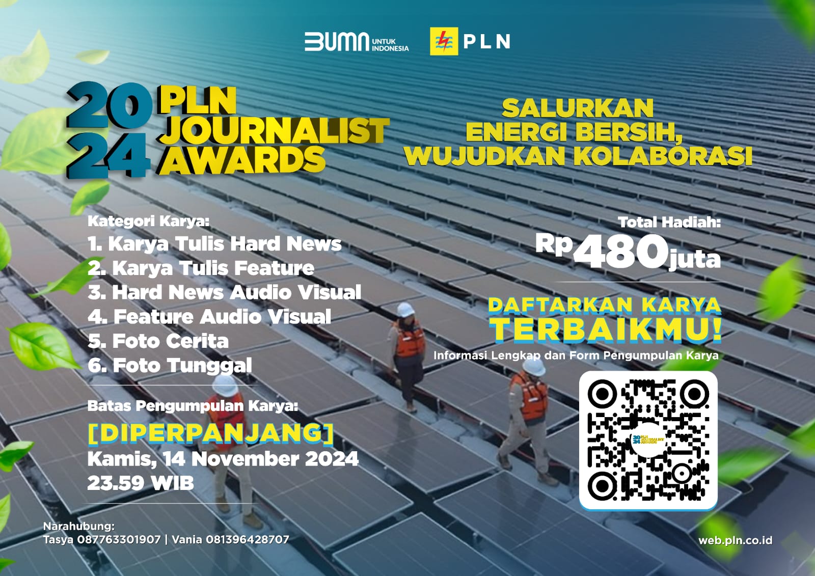 Banjir Peminat, Pendaftaran PLN Journalist Award 2024 Diperpanjang hingga 14 November 2024