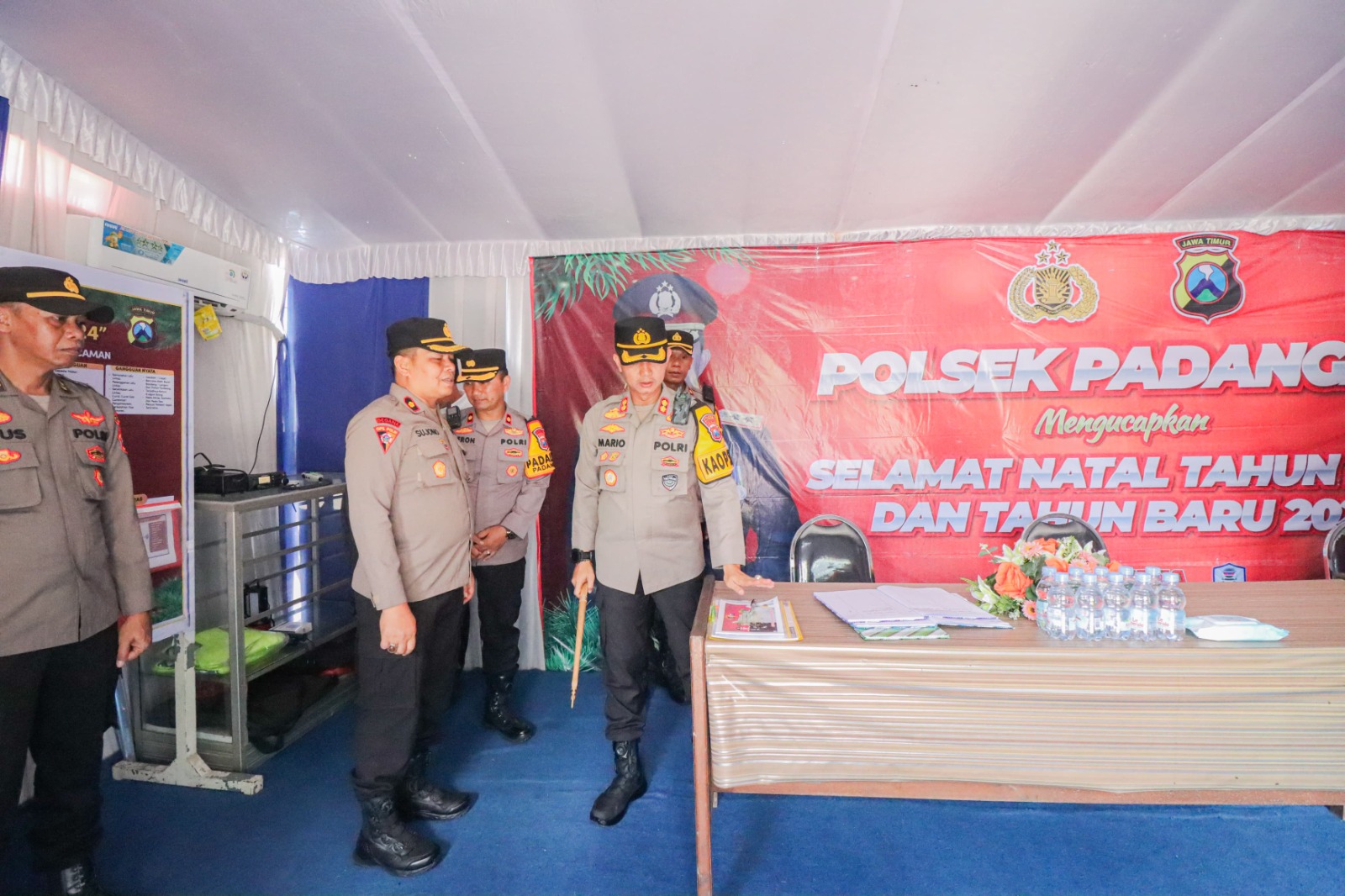 Jelang Natal dan Tahun Baru, Kapolres Bojonegoro Cek Pos Pam dan Pos Yan