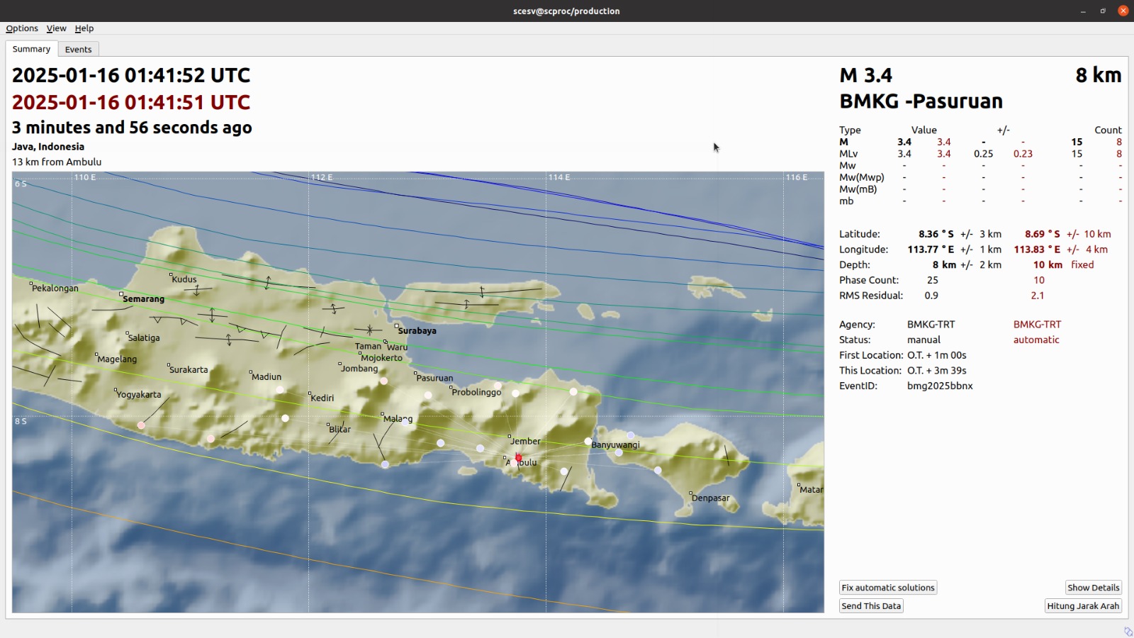 Gempa Magnitudo 3,4 Guncang Jember, Berpusat di Daratan