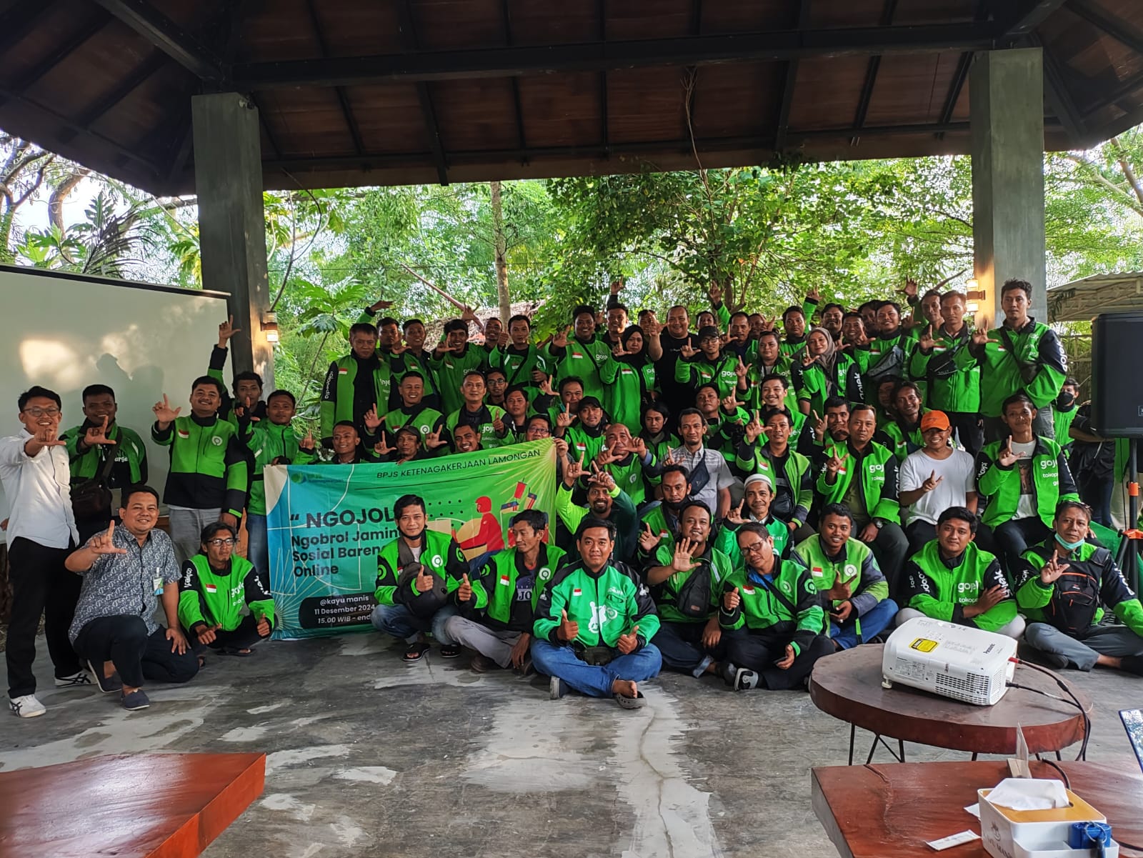 BPJS Ketenagakerjaan Lamongan Memberikan Edukasi Layanan JKK kepada Para Driver Gojek