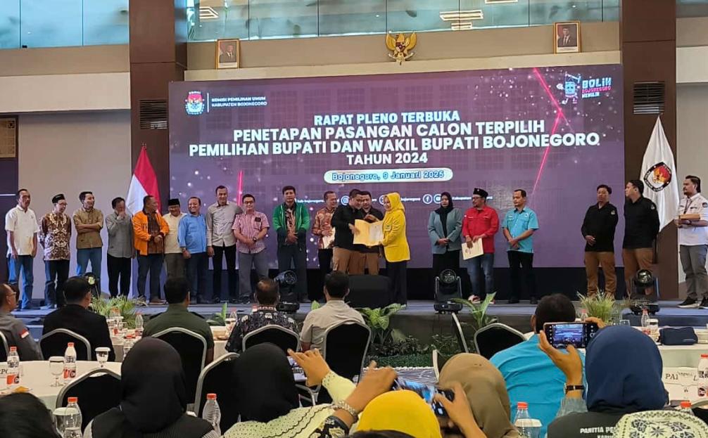 Champion Pilkada Bojonegoro, KPU Tetapkan Wahono-Nurul sebagai Bupati Selanjutnya