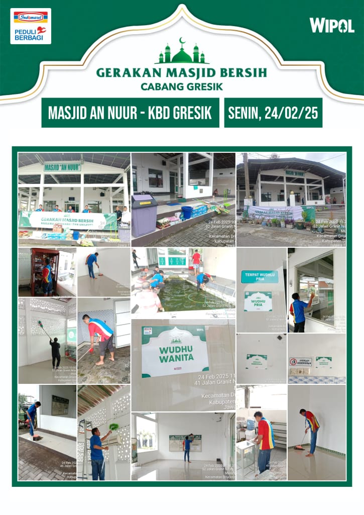 Rangkaian Gerakan Masjid Bersih 2025, Indomaret dan Unilever Indonesia Gelar Bersih-Bersih Masjid