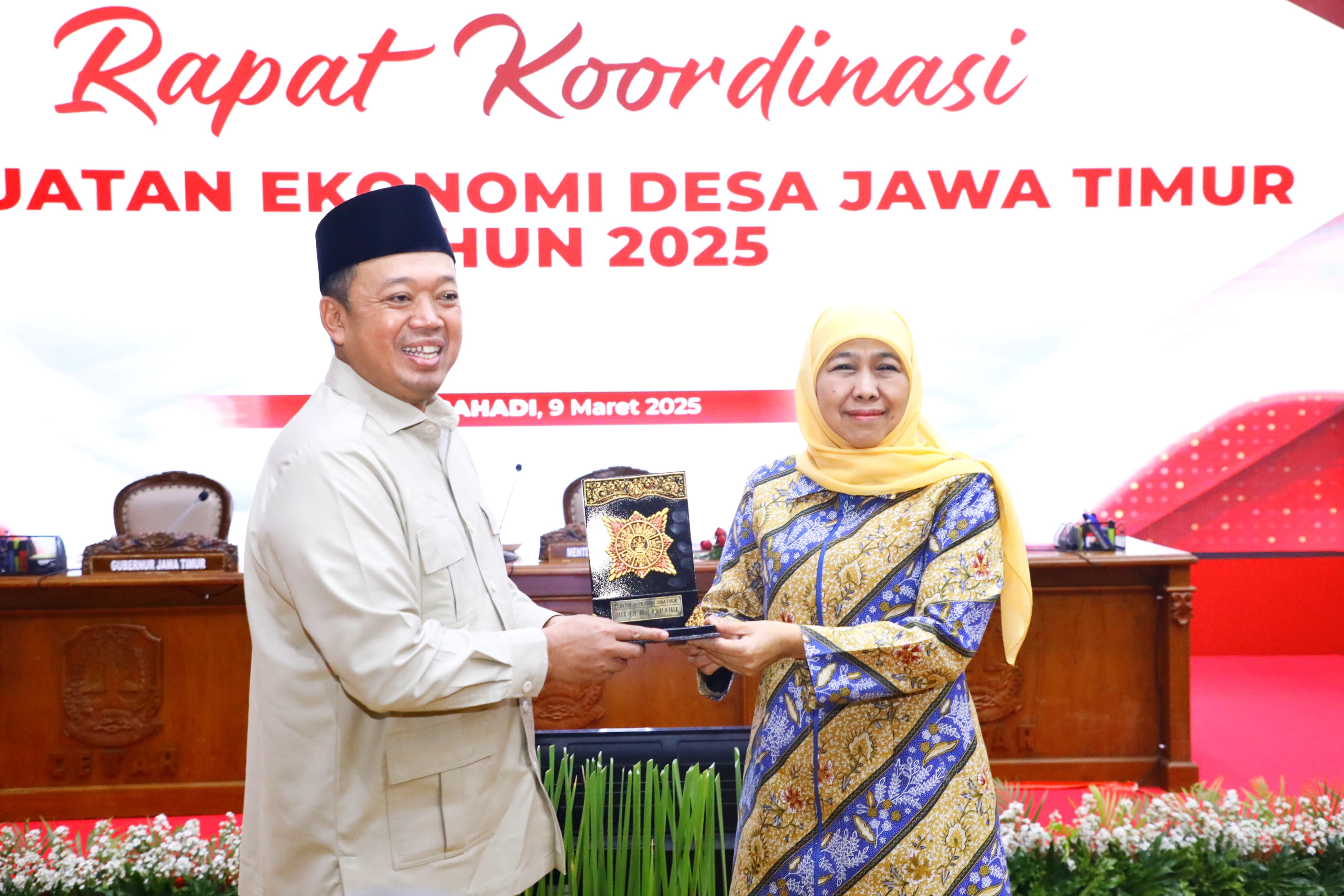 Rakor Penguatan Ekonomi bersama Menteri ATR/BPN, Gubernur Khofifah Komitmen Tuntaskan RDTR untuk Peningkatan Investasi Jatim