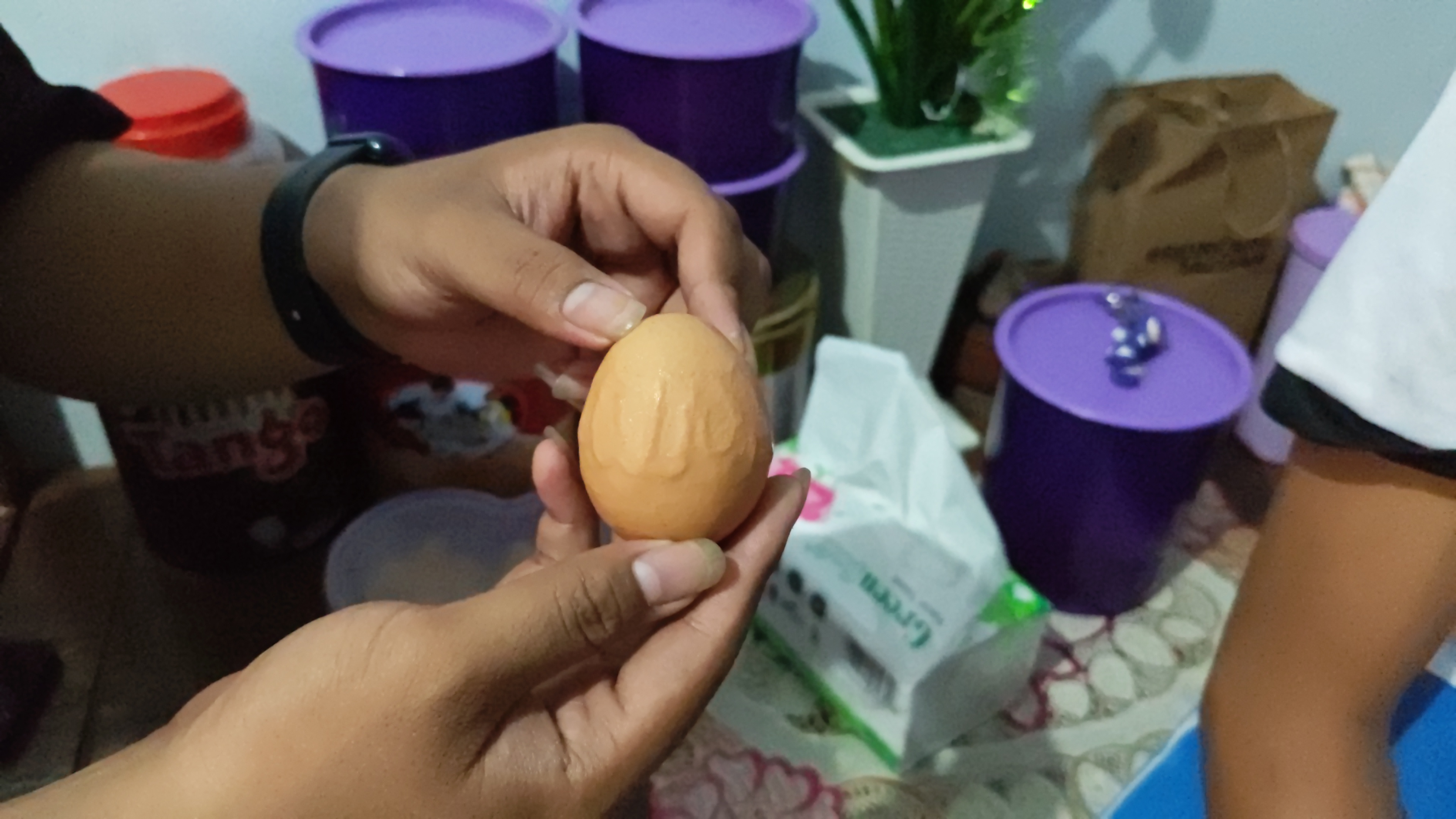 Warga Jember Kaget Temukan Tekstur Mirip Lafadz Allah di Cangkang Telur Miliknya