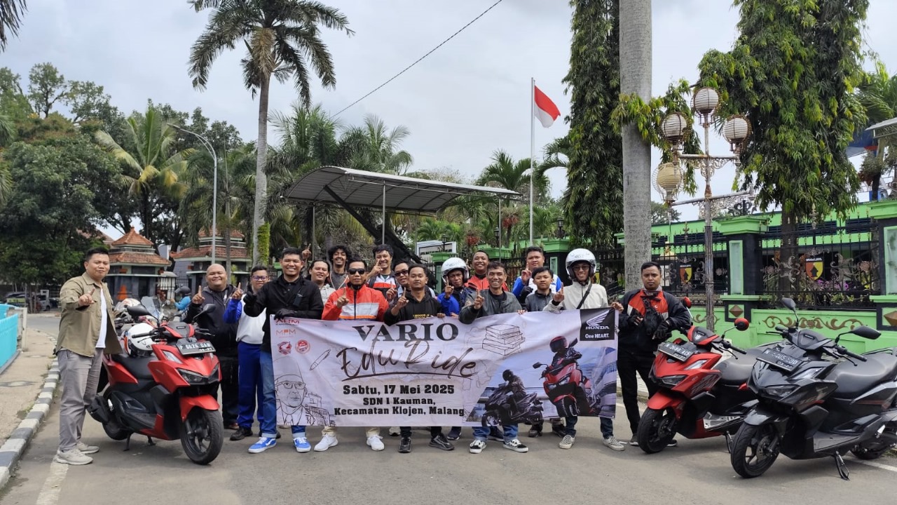 Vario EduRide 2025: Peringati Hari Pendidikan Nasional, Bikers Honda Malang Ajak Pelajar Belajar dan Berbagi