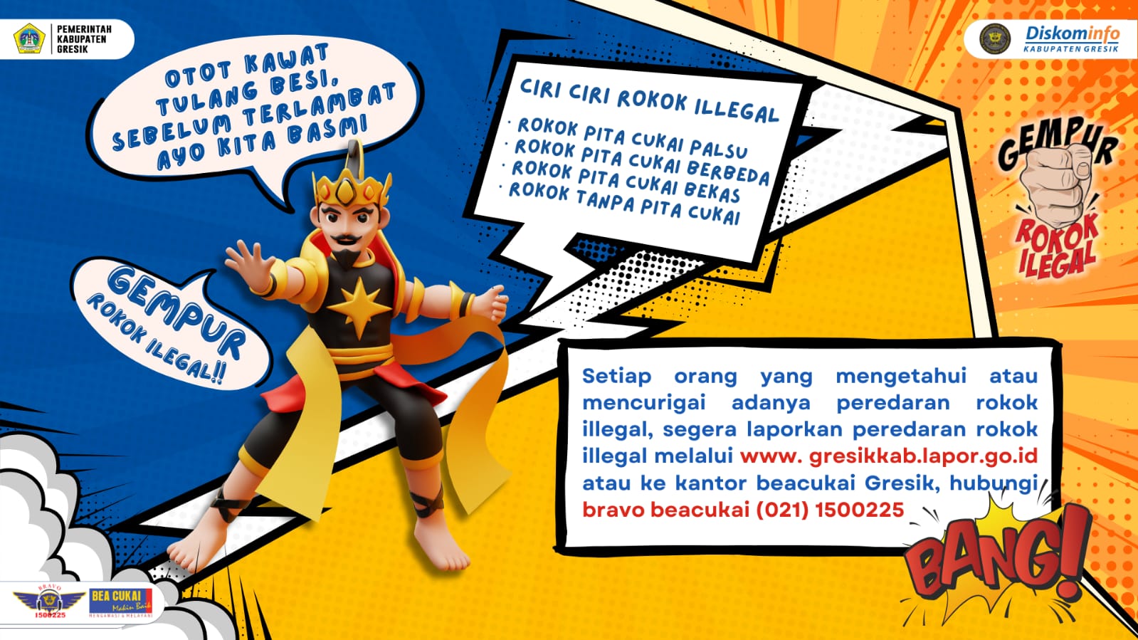 Pemkab Gresik Gencarkan Razia Rokok Ilegal dan Sosialiasikan Barang Kena Cukai