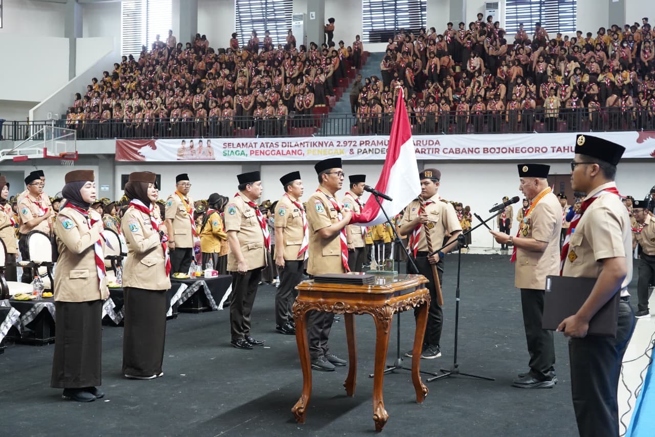 Pelantikan Mabincab dan Kwarcab 2025–2030, Bupati Bojonegoro Tekankan Penguatan Karakter Pemuda