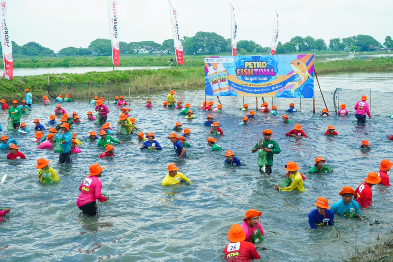 Lewat Lomba Gogoh Iwak, Petrokimia Gresik Edukasi Petambak soal Budidaya Berstandar GAP