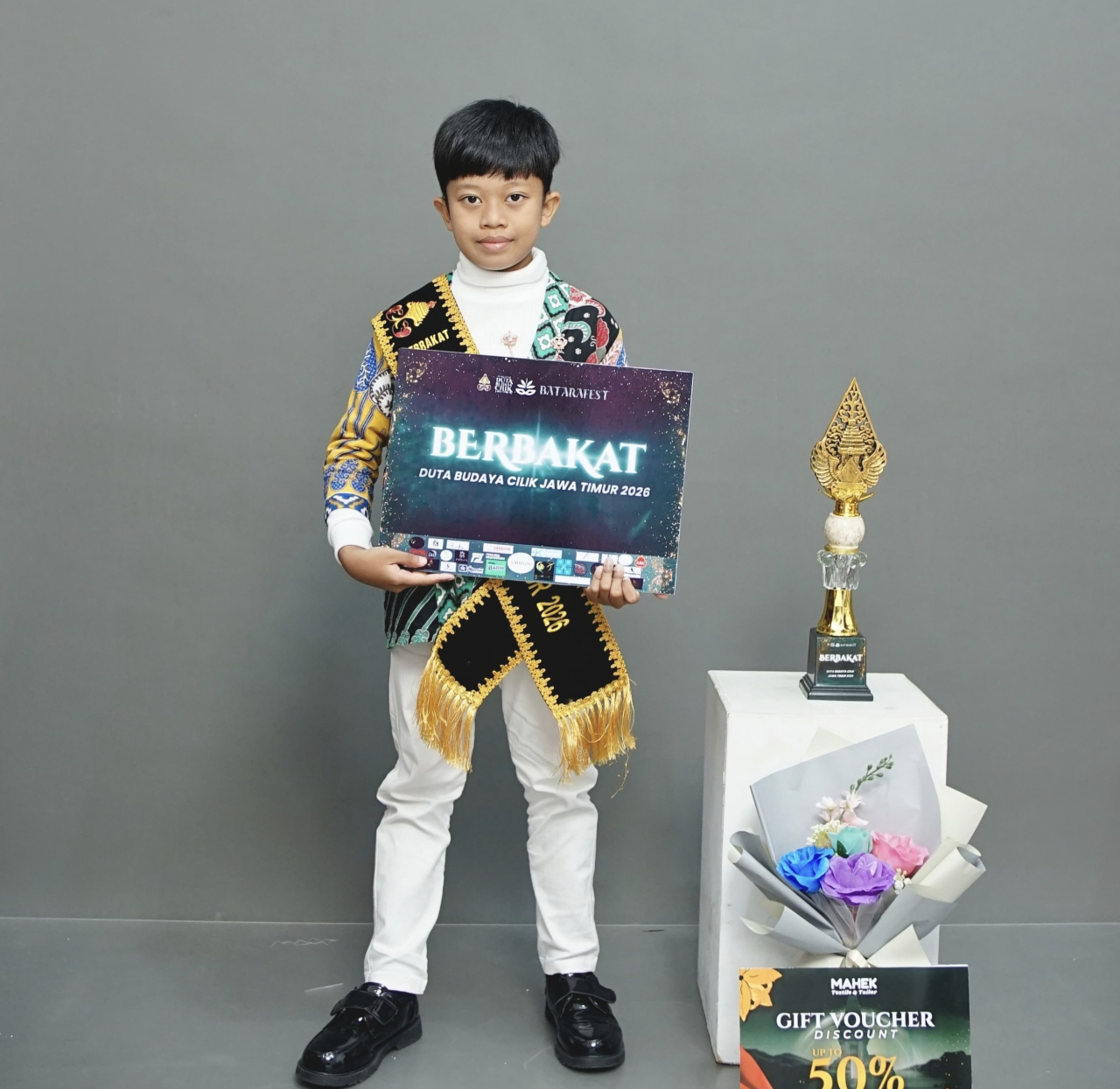 Lawan Arus Modernisasi, Ar Vino Harumkan Nama Gresik Lewat Gelar Duta Budaya Cilik Berbakat Jatim 2026